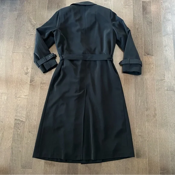 Vintage Jacqueline Ferrar Maxi Trench Coat Belt Timeless Classic Versatile 8 - Picture 12 of 13